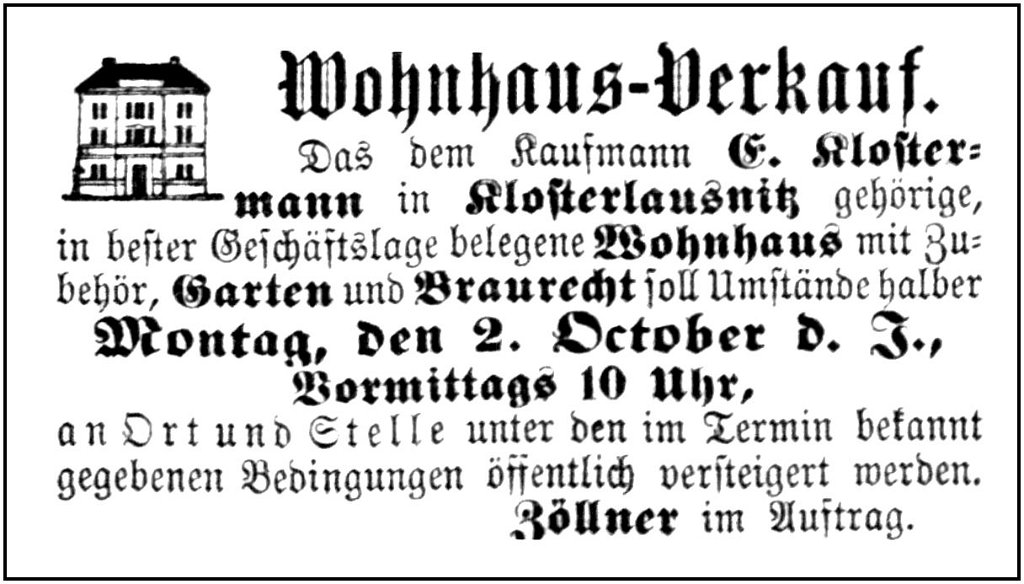 1882-10-02 Kl Versteigerung